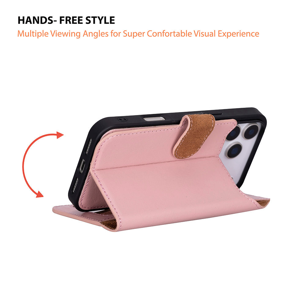 Meister Abnehmbare Premium-Leder-Wallet-Hülle für iPhone 17 Pro Max
