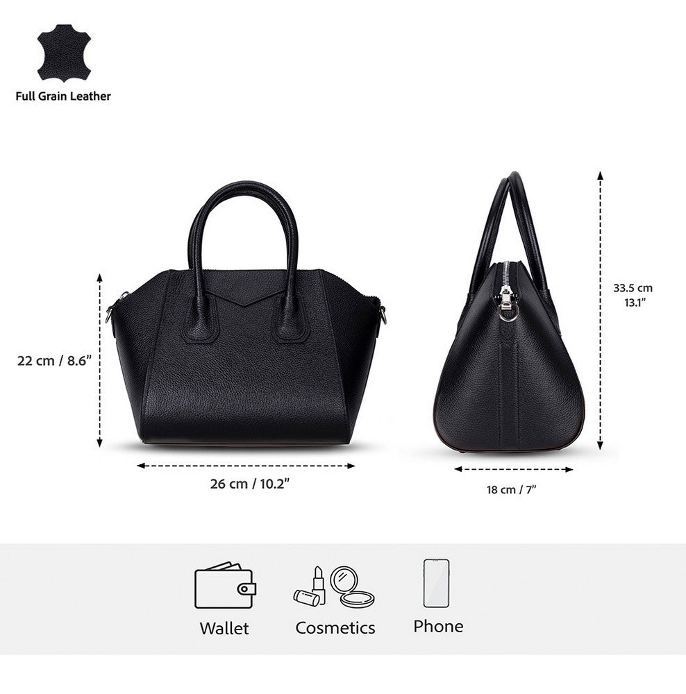 Lorenza Lederhandtasche für Damen, mittelgroß