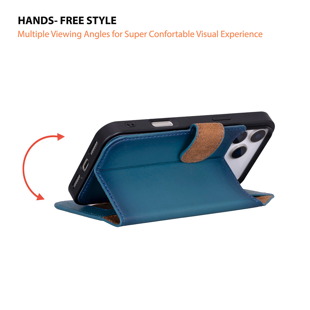 Meister Abnehmbare Premium-Leder-Wallet-Hülle für iPhone 17 Pro