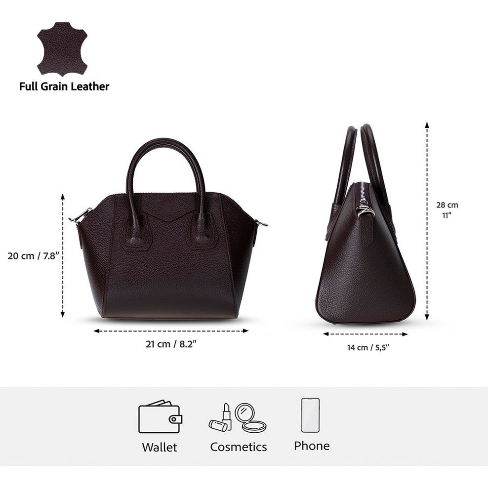 Lorenza Lederhandtasche für Damen, klein
