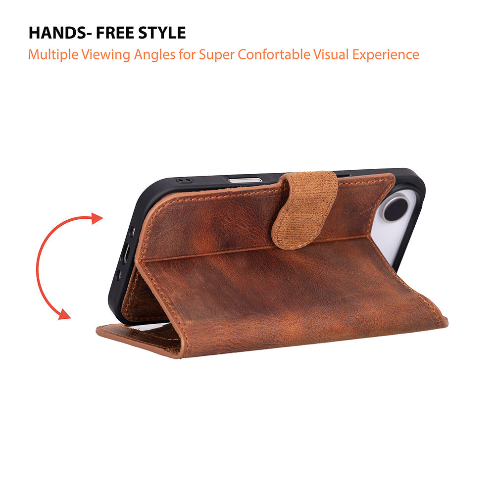 Meister Abnehmbare Premium-Leder-Wallet-Hülle für iPhone 17 Air