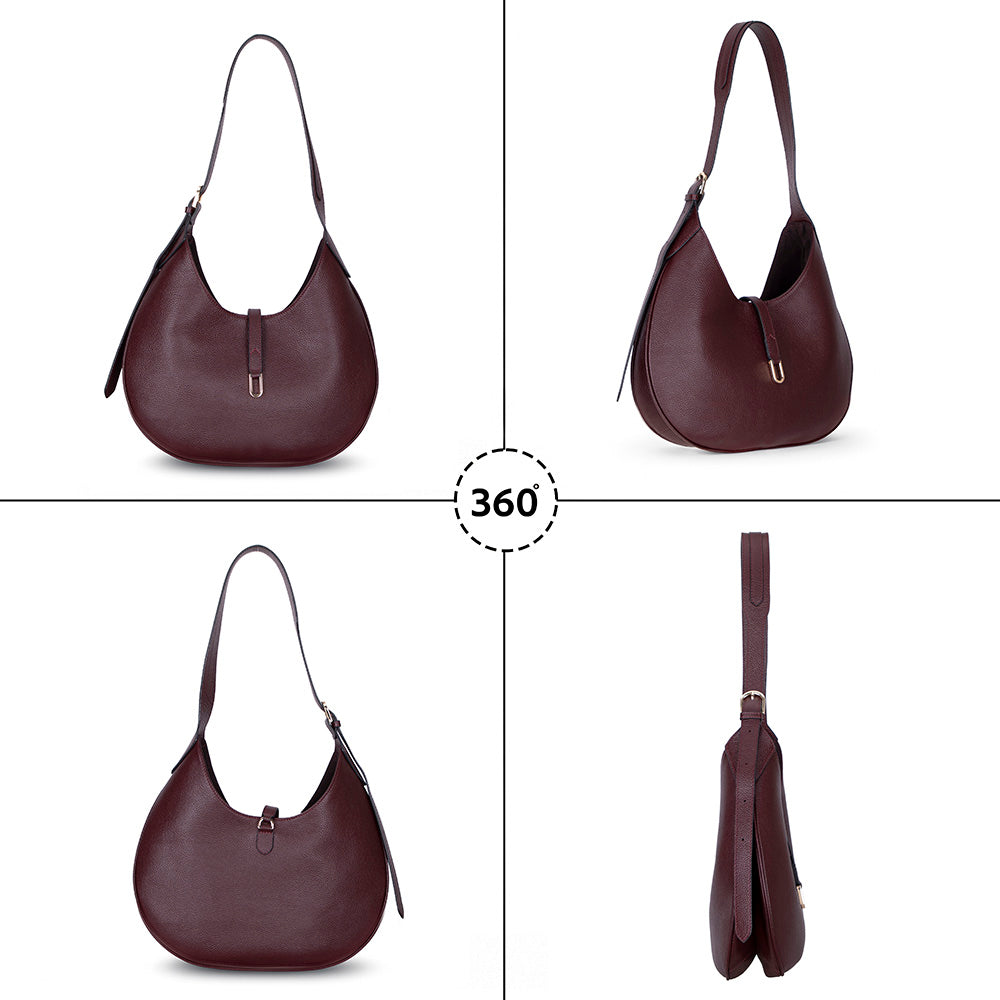 Rosa Damen-Ledertasche