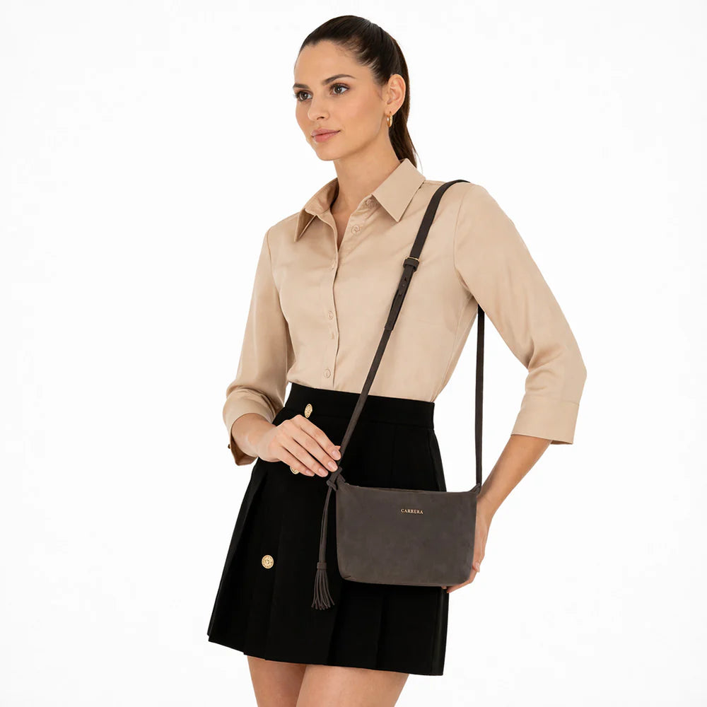 Carrera Melora Genuine Suede Leather Women's Shoulder Bag