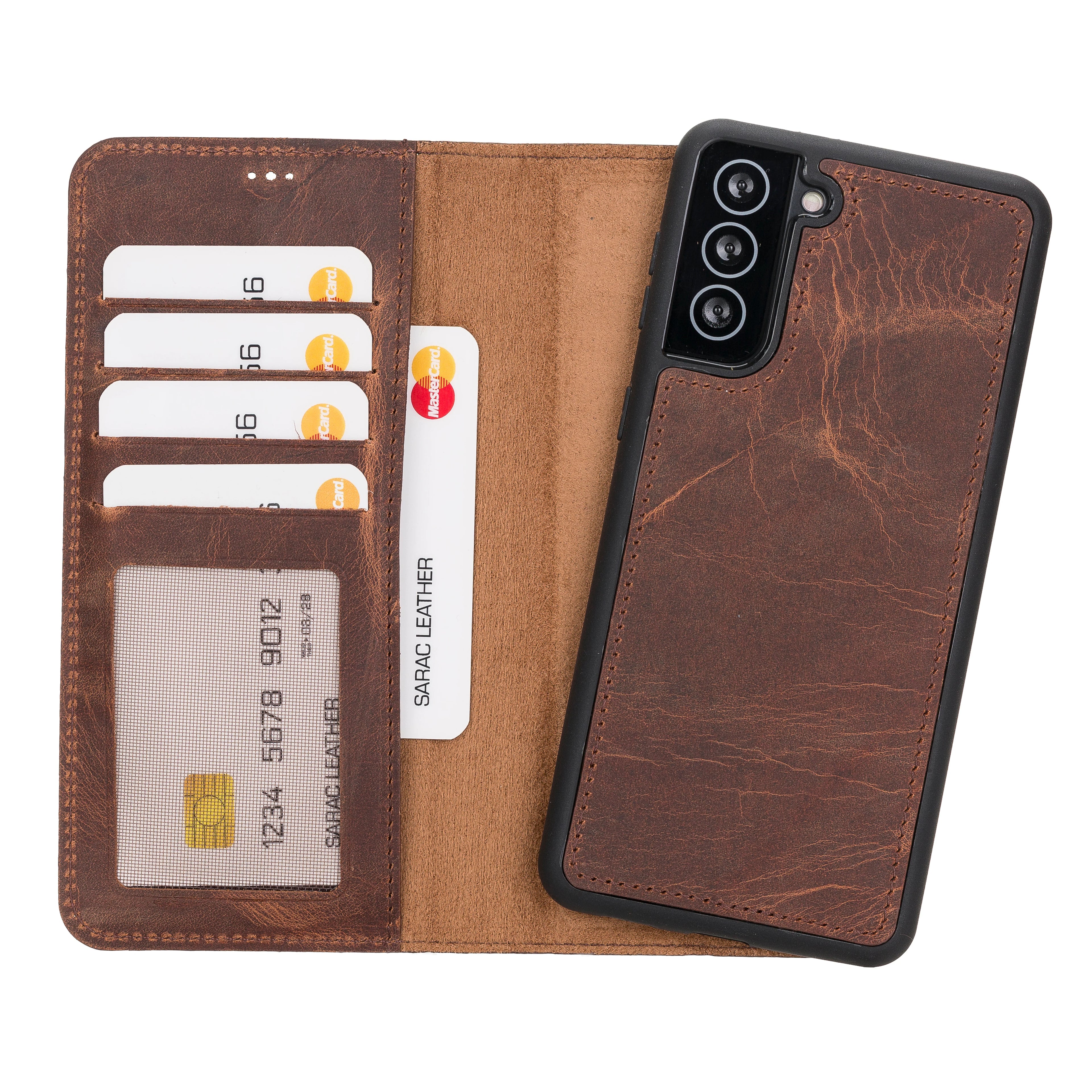 Liluri Samsung Galaxy S21 Plus Abnehmbare Leder-Brieftaschenhülle