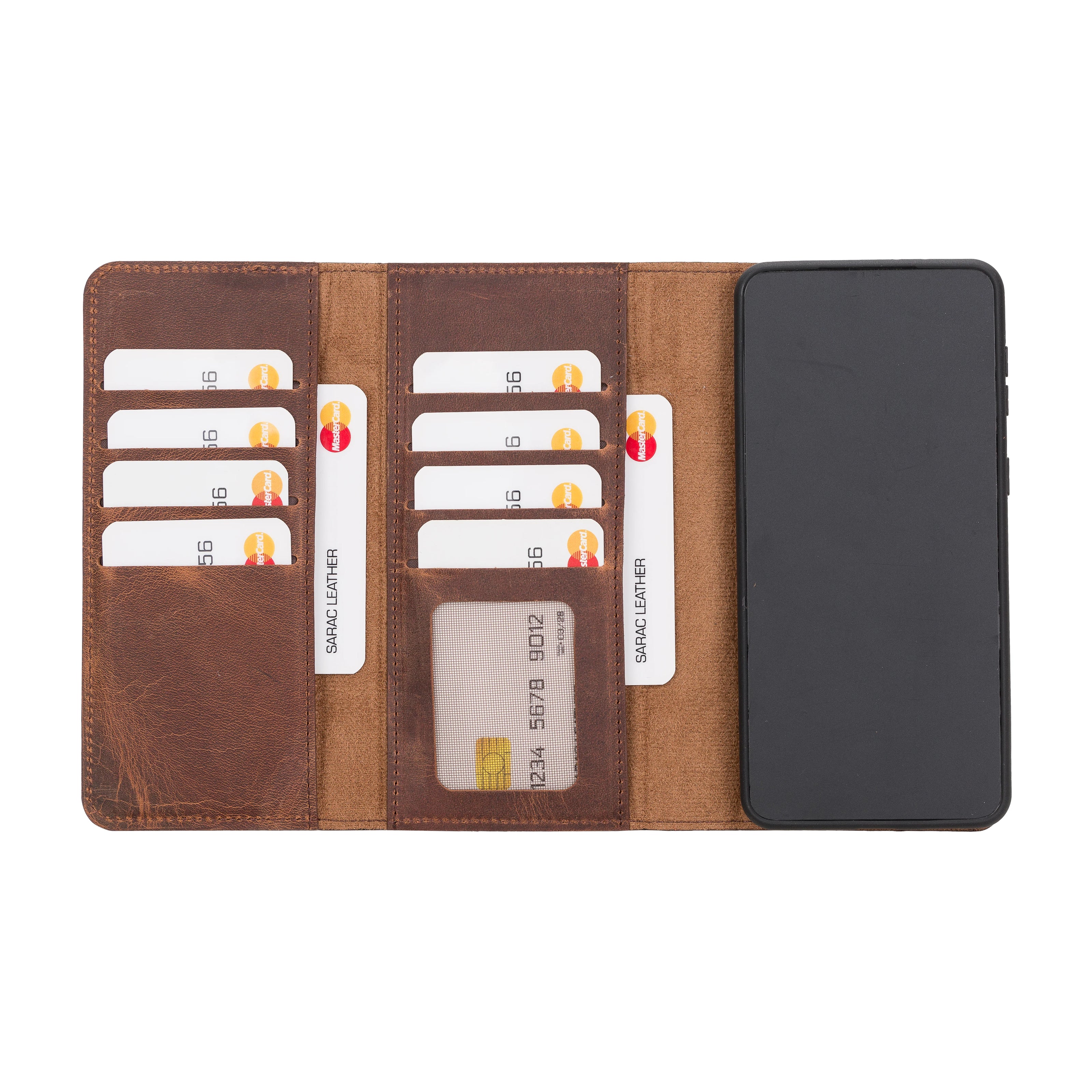 Santa Samsung Galaxy S21 Plus Leder-Hülle mit abnehmbarem Kartenfach