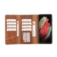 Santa Samsung Galaxy S21 Plus Leder-Hülle mit abnehmbarem Kartenfach