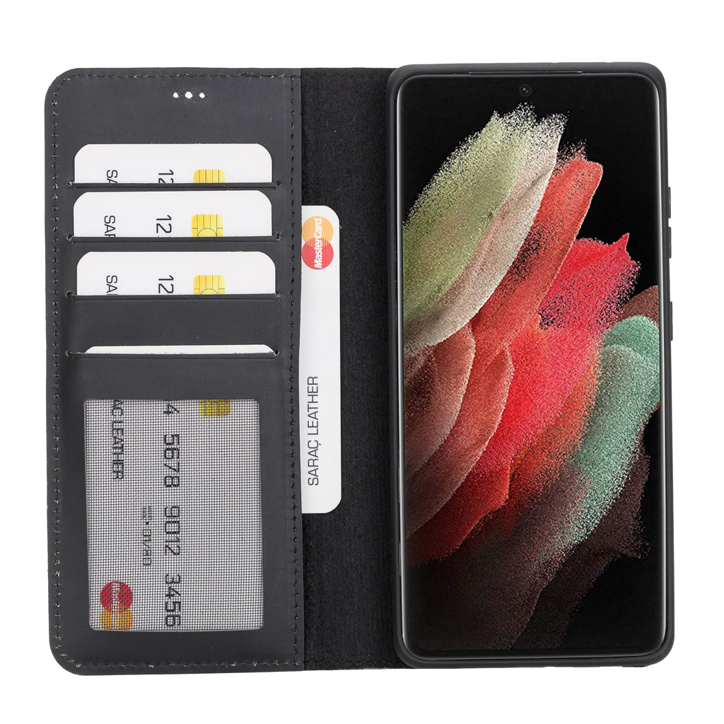 Liluri Samsung Galaxy S21 Ultra Abnehmbare Leder-Brieftaschenhülle