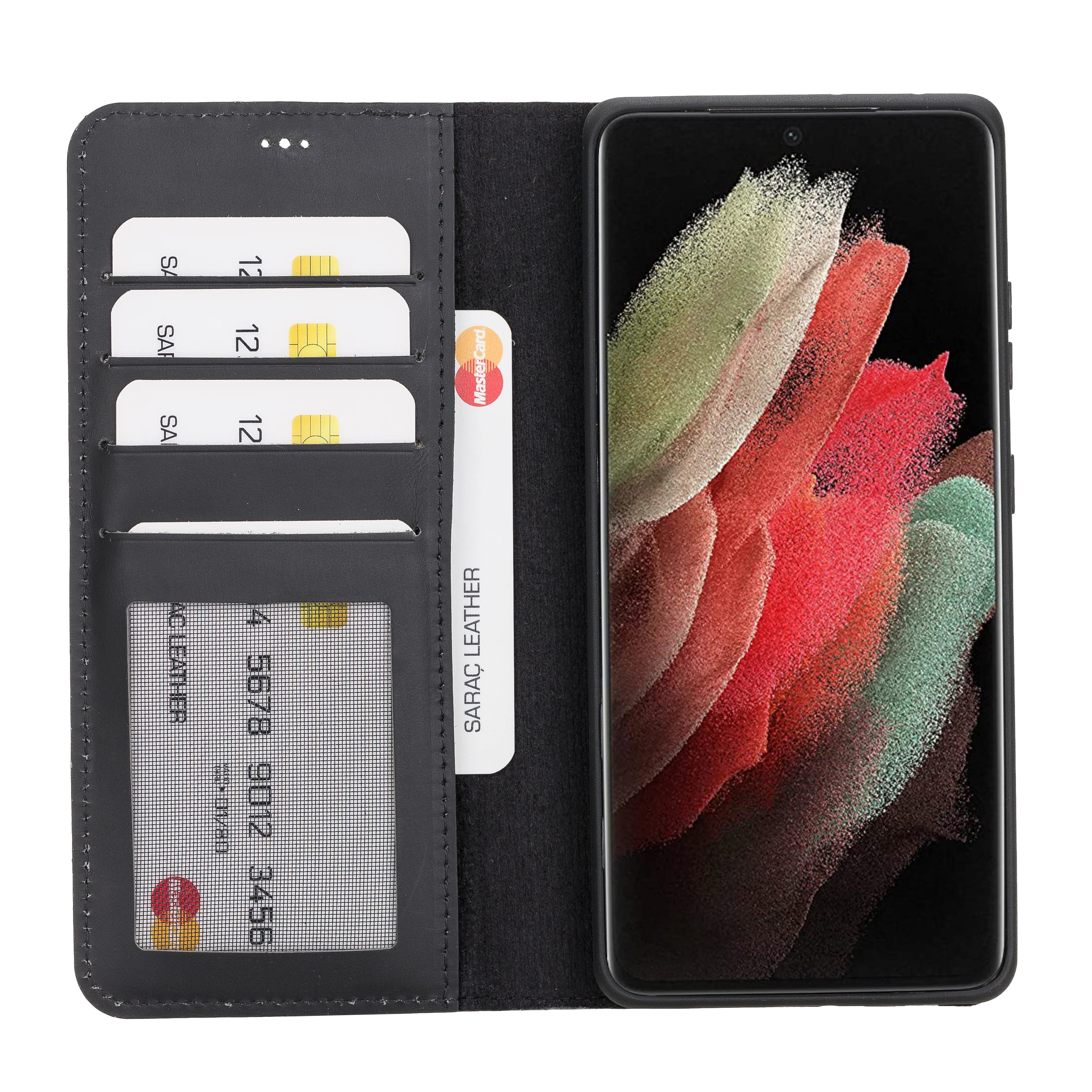 Liluri Samsung Galaxy S21 Ultra Abnehmbare Leder-Brieftaschenhülle