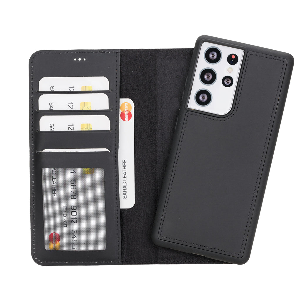 Liluri Samsung Galaxy S21 Ultra Abnehmbare Leder-Brieftaschenhülle