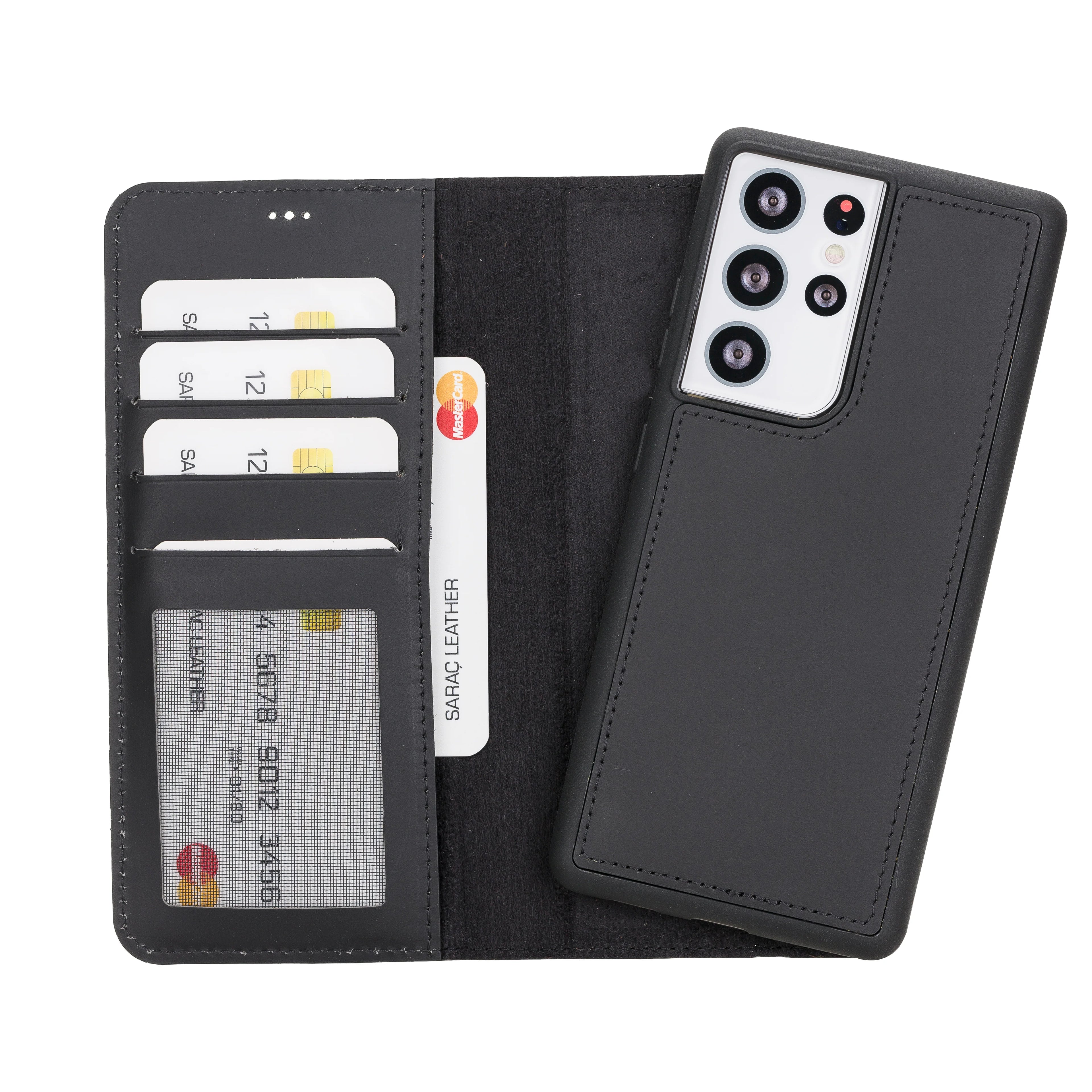 Liluri Samsung Galaxy S21 Ultra Abnehmbare Leder-Brieftaschenhülle