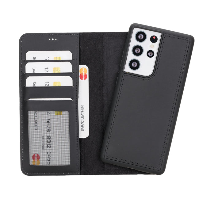 Liluri Samsung Galaxy S21 Ultra Abnehmbare Leder-Brieftaschenhülle