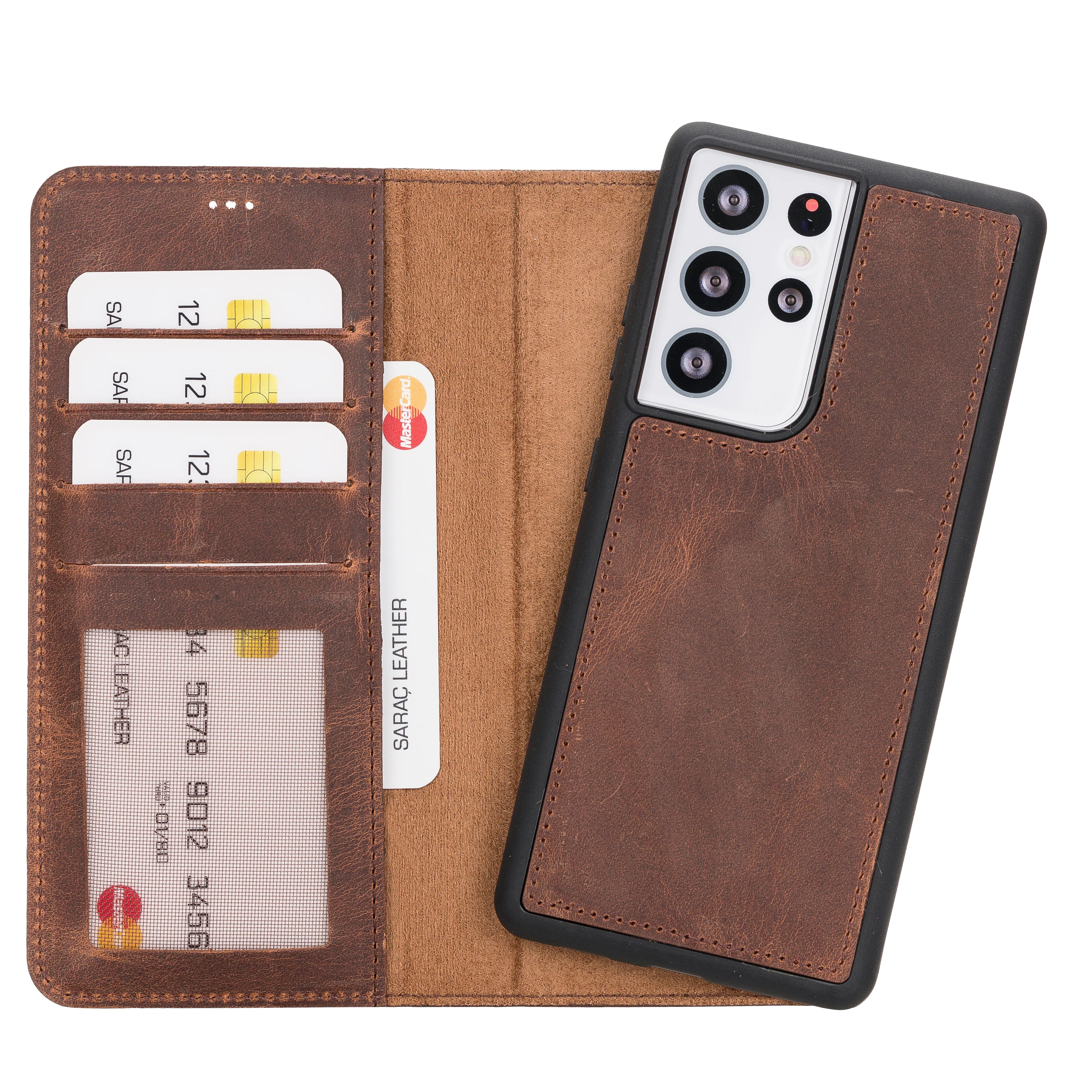 Liluri Samsung Galaxy S21 Ultra Abnehmbare Leder-Brieftaschenhülle