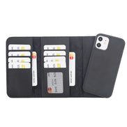 Weihnachtsmann iPhone 12 Mini Leder-Brieftaschenhülle mit abnehmbarem Verschluss