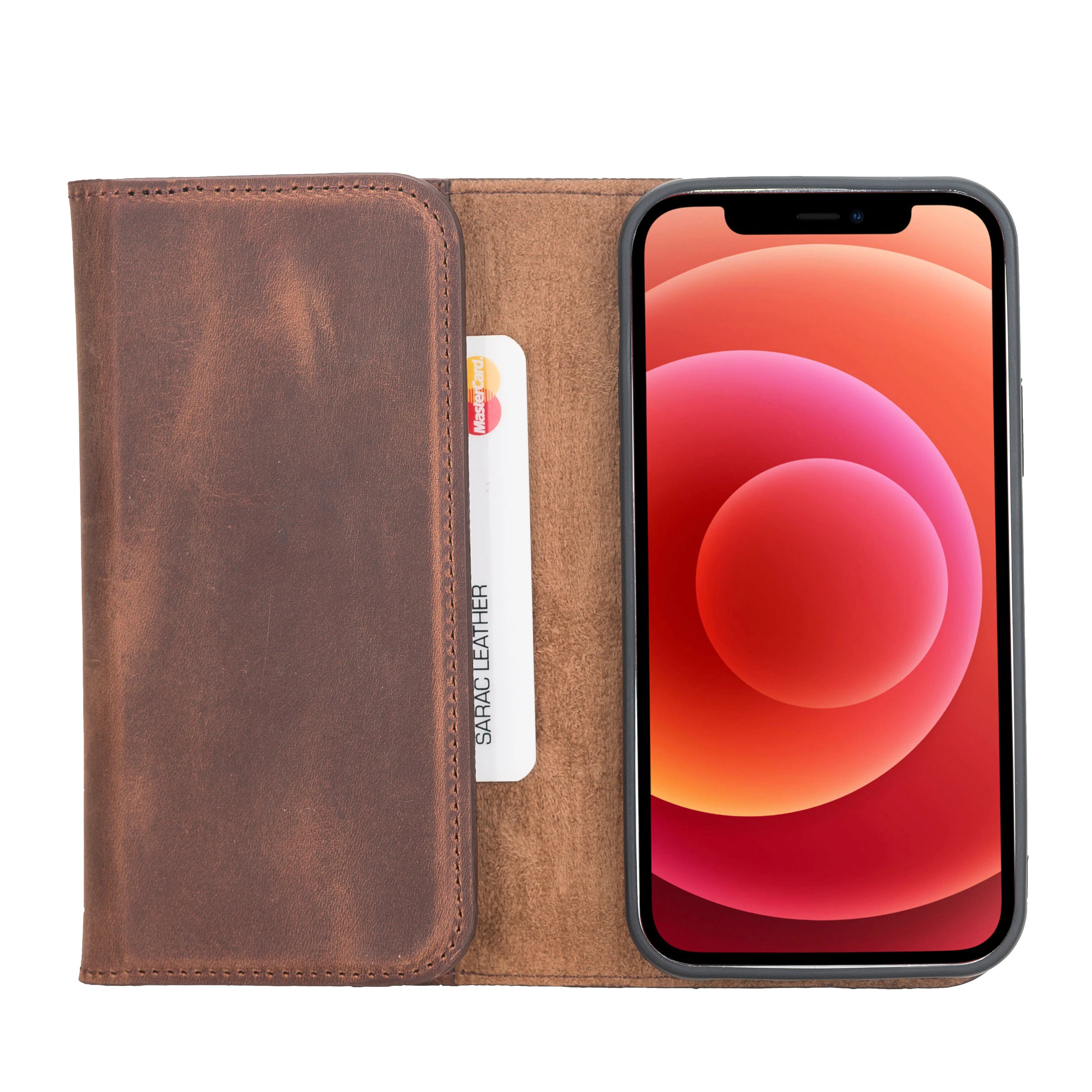 Santa I Phone 12 Pro Leather Detachable Wallet Case