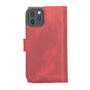 Weihnachtsmann iPhone 12 Pro Leder-Hülle mit abnehmbarem Brieftaschenmotiv