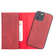 Weihnachtsmann iPhone 12 Pro Leder-Hülle mit abnehmbarem Brieftaschenmotiv