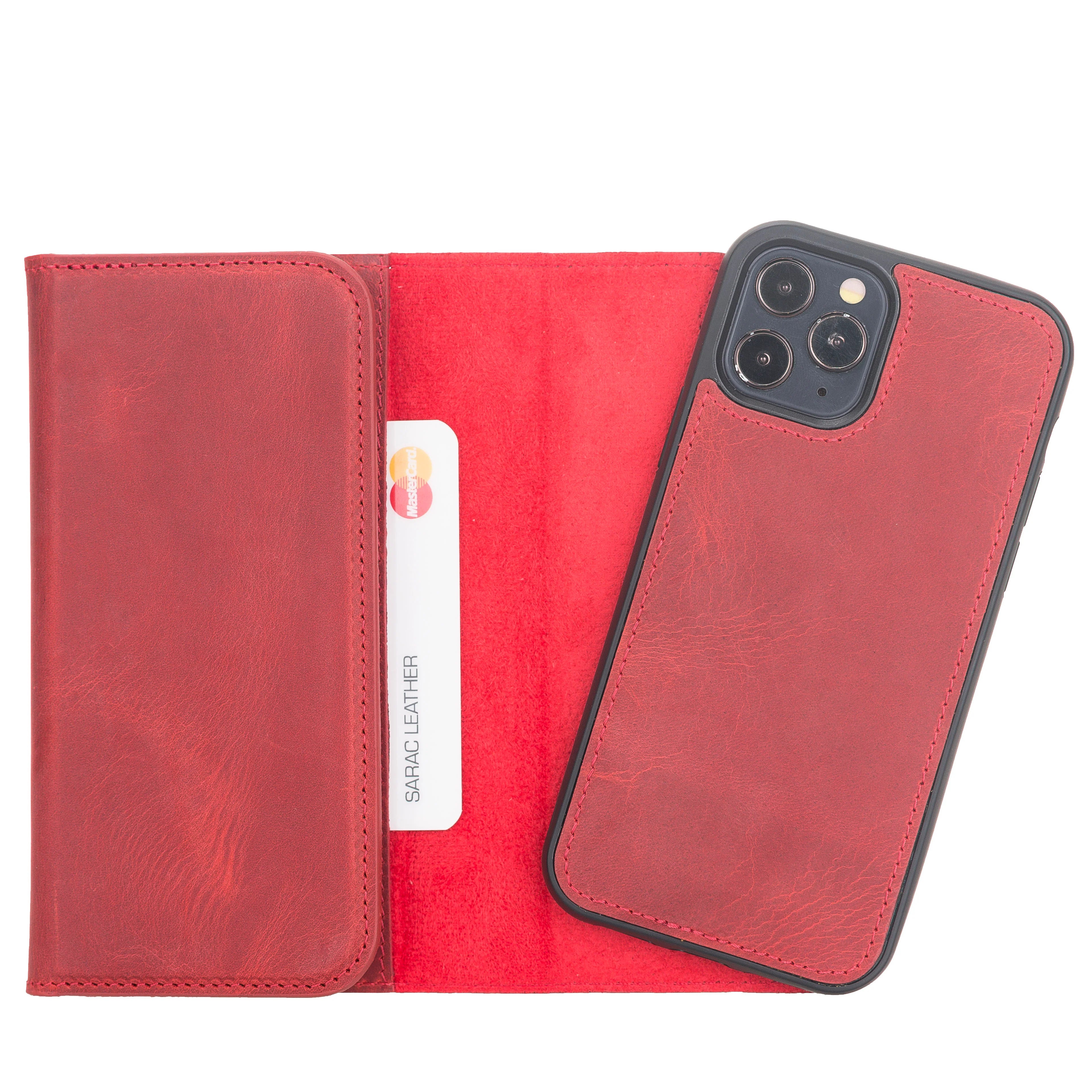 Santa I Phone 12 Pro Leather Detachable Wallet Case