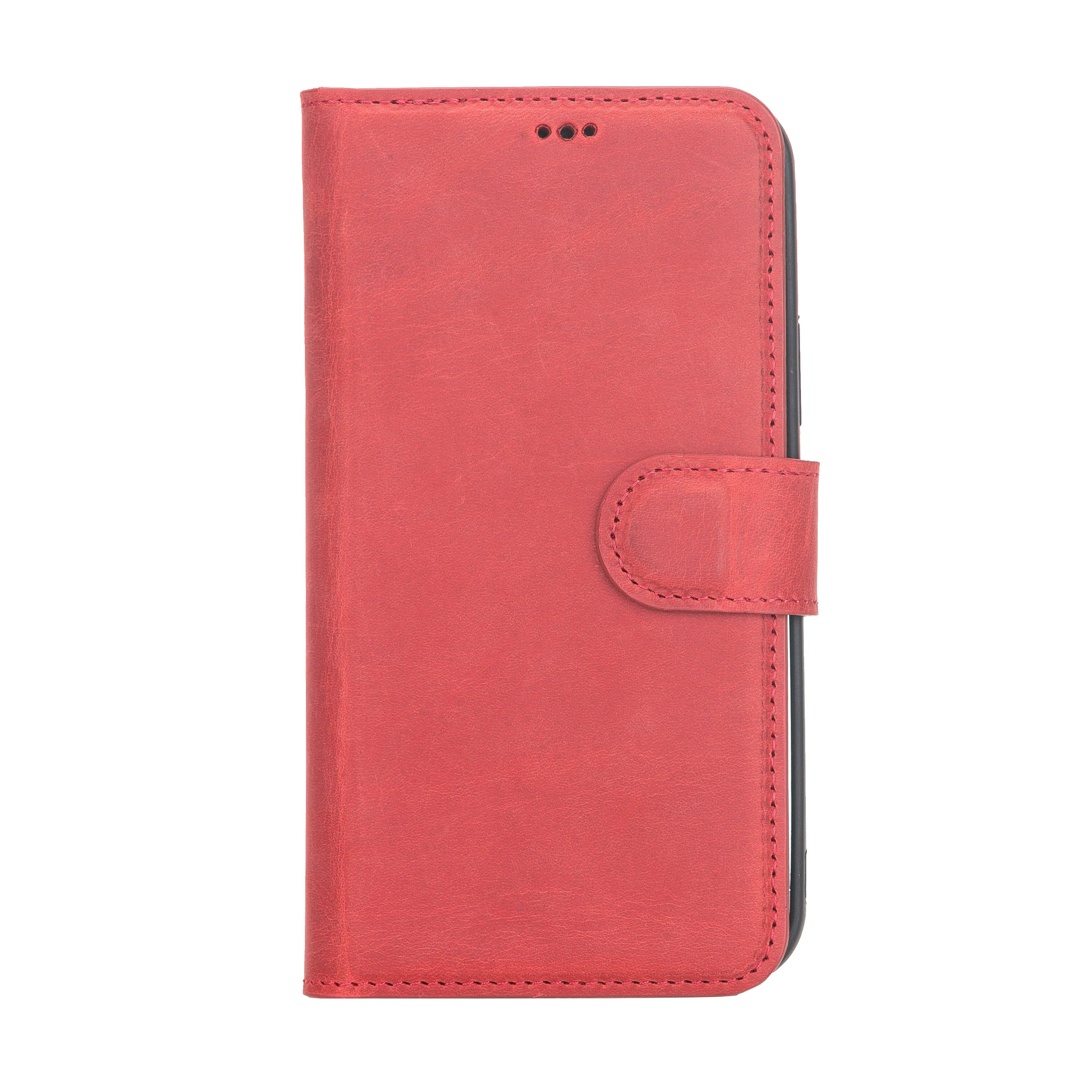 Weihnachtsmann iPhone 12 Mini Leder-Brieftaschenhülle mit abnehmbarem Verschluss