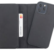 Weihnachtsmann iPhone 12 Pro Leder-Hülle mit abnehmbarem Brieftaschenmotiv