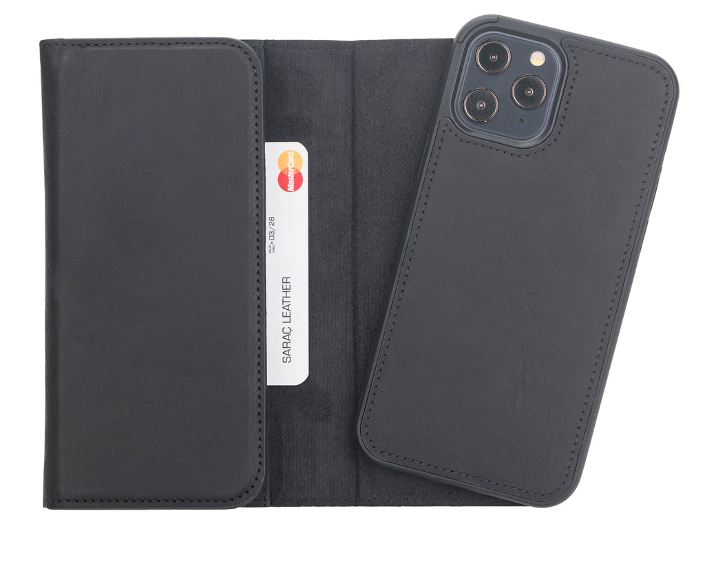 Santa I Phone 12 Pro Leather Detachable Wallet Case