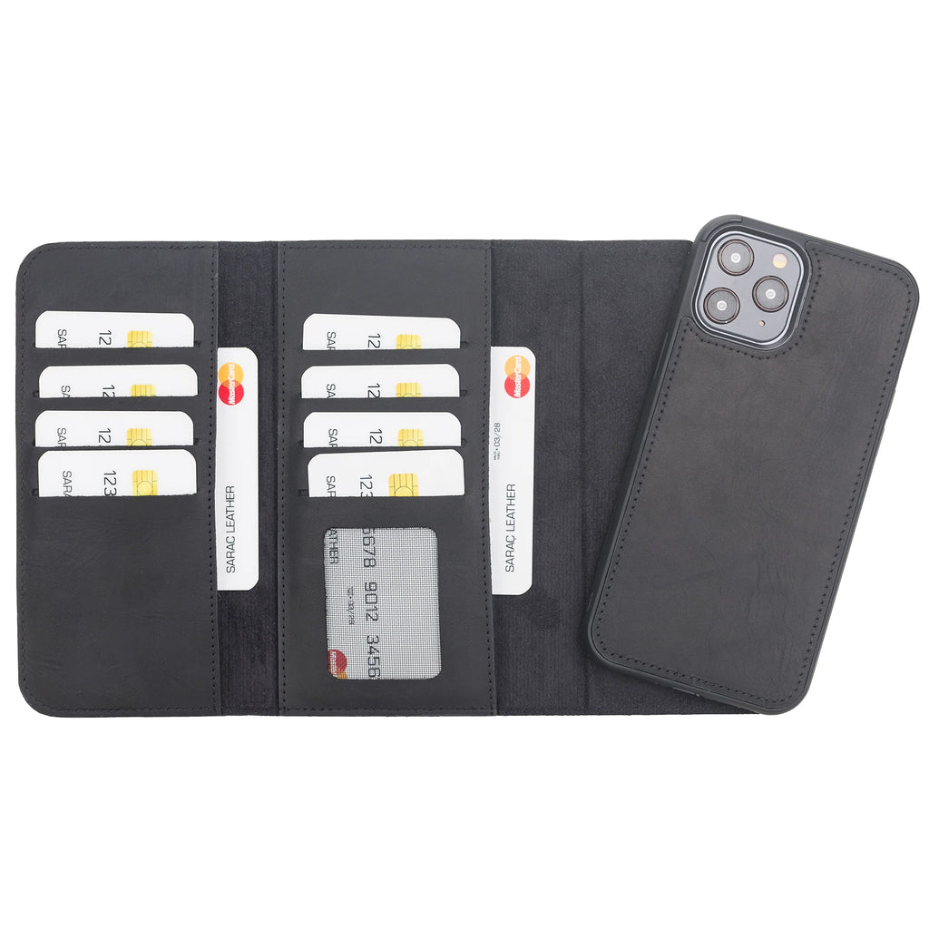 Santa I Phone 12 Pro Leather Detachable Wallet Case