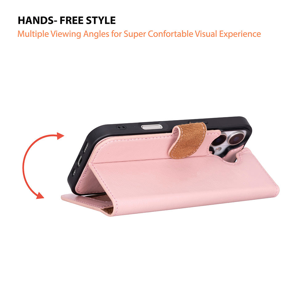 Meister Abnehmbare Premium-Leder-Wallet-Hülle für iPhone 17