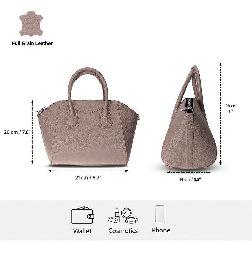 Lorenza Lederhandtasche für Damen, mittelgroß