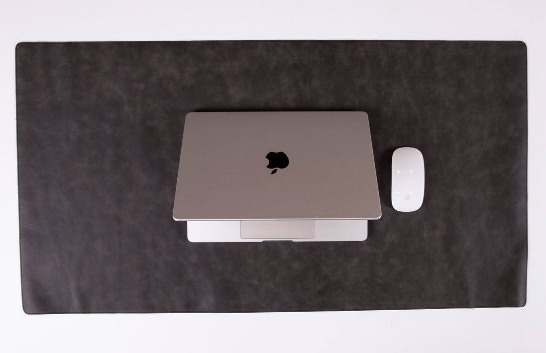 Schreibtischunterlage aus echtem Leder, 37 x 80