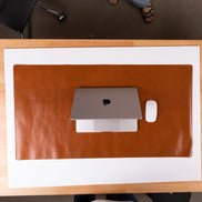 Schreibtischunterlage aus echtem Leder, 37 x 80