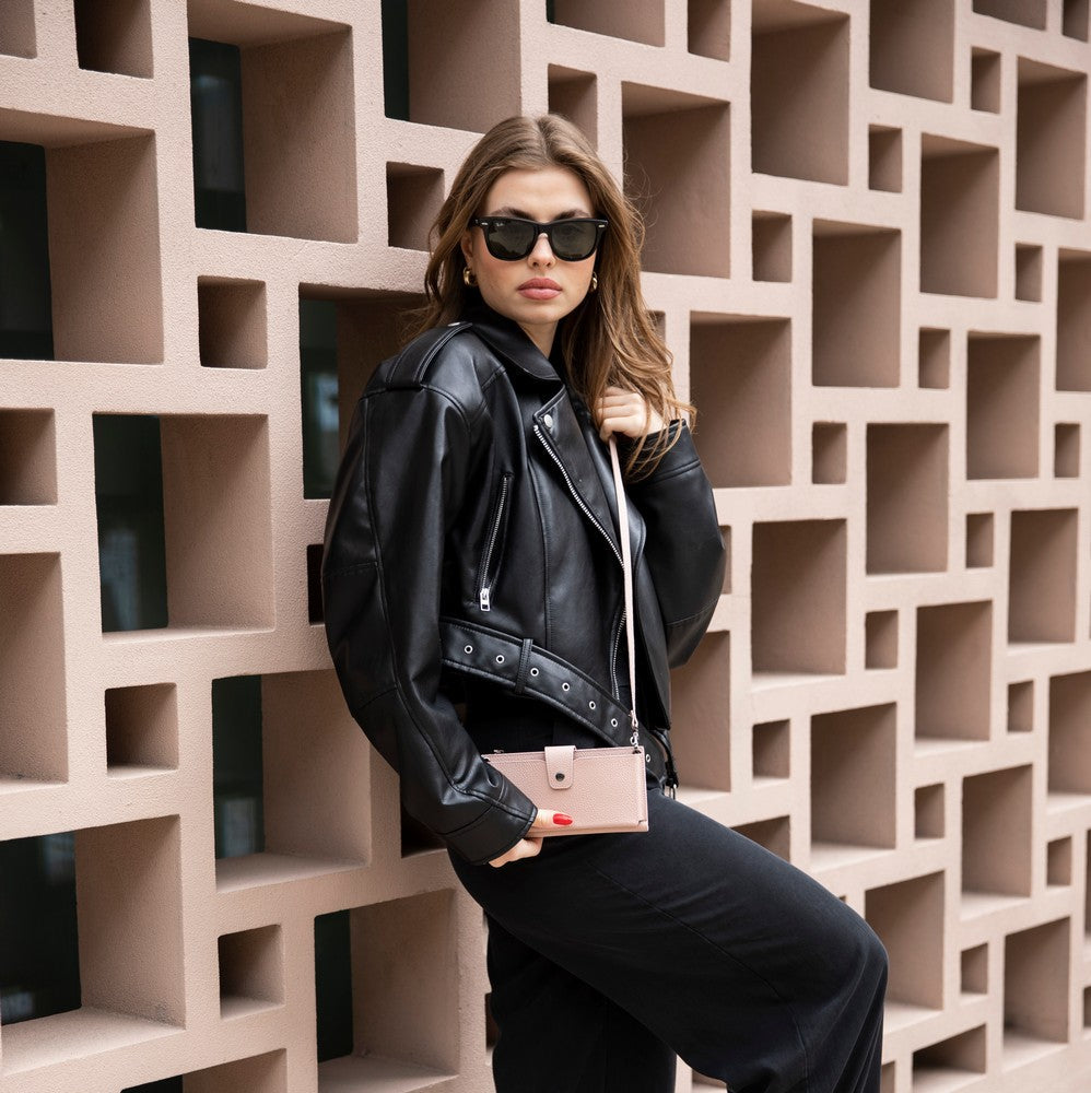 Lozan Geldbörse mit Riemen aus echtem Leder