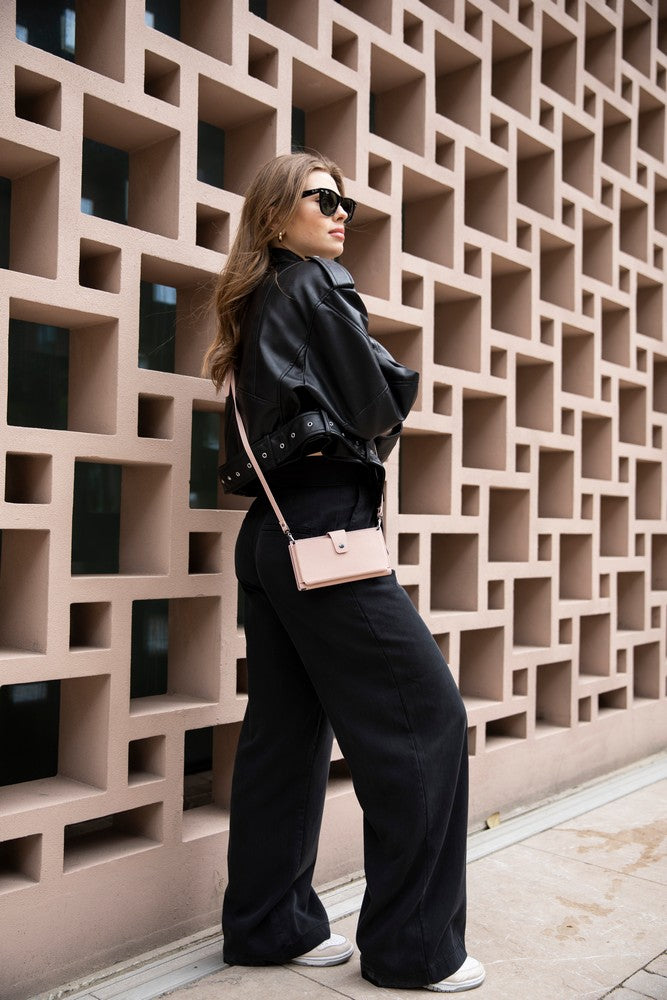 Lozan Geldbörse mit Riemen aus echtem Leder