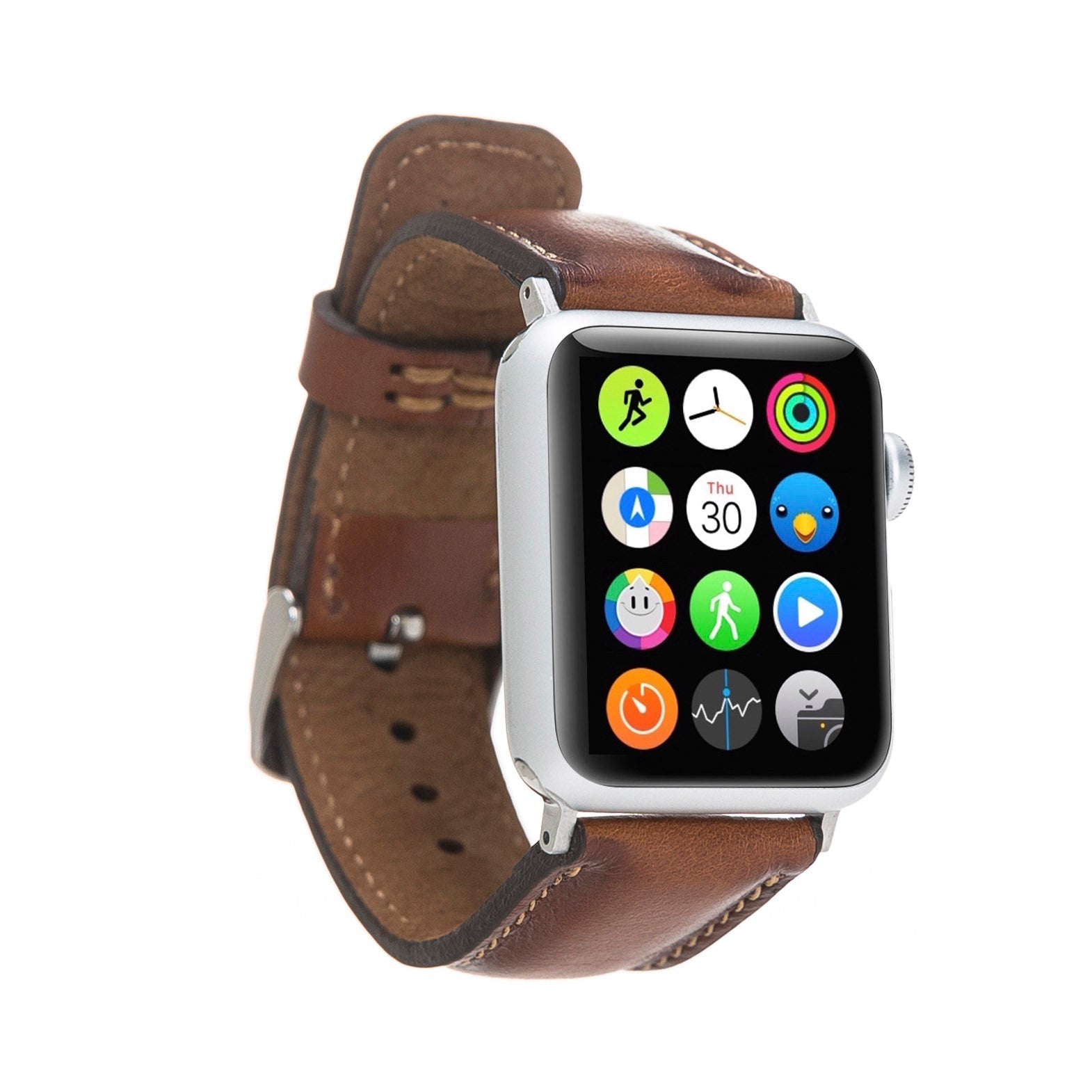 Klassisches Apple Watch-Armband aus echtem Leder 