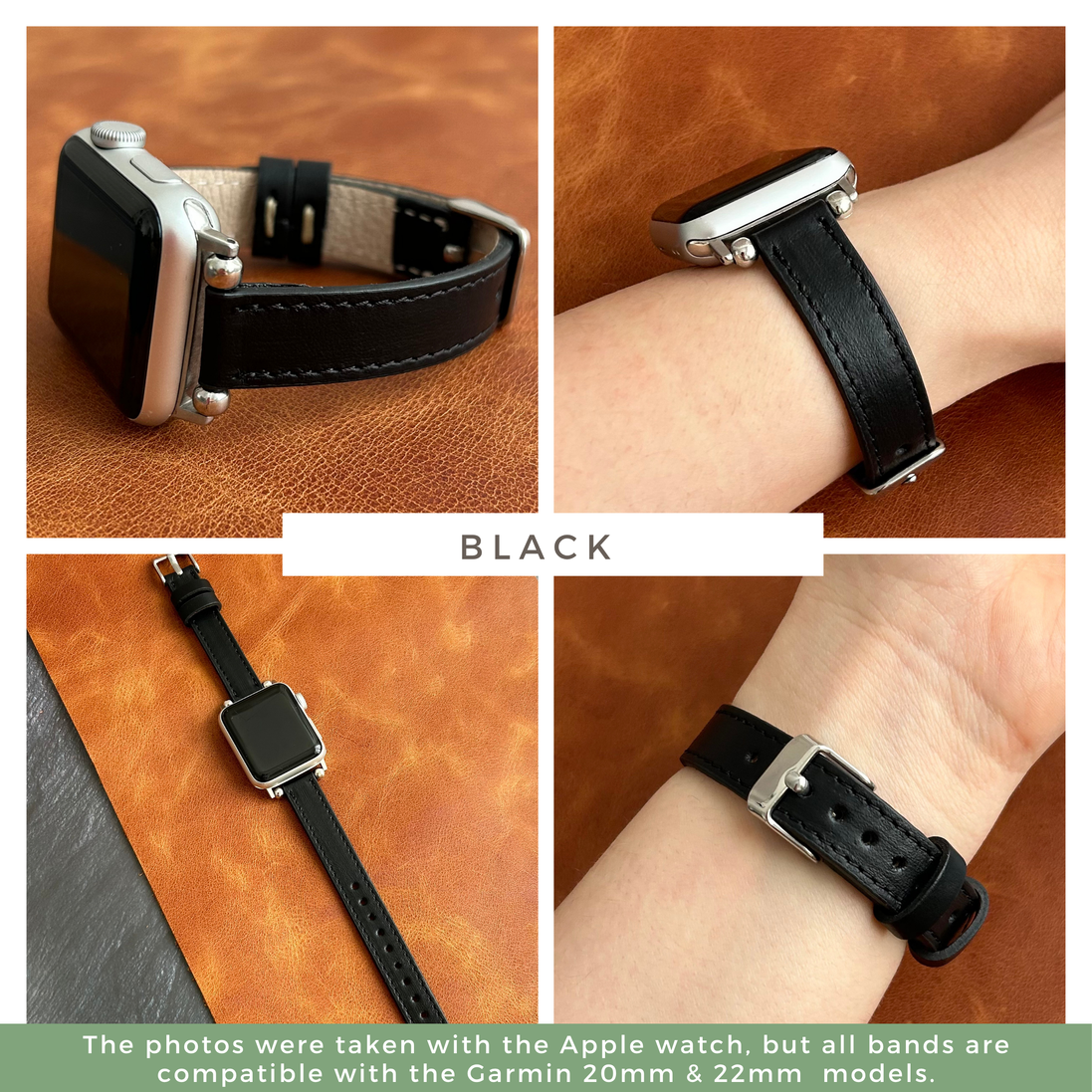 Lederarmbänder für Herren, passend für alle Garmin Smartwatches