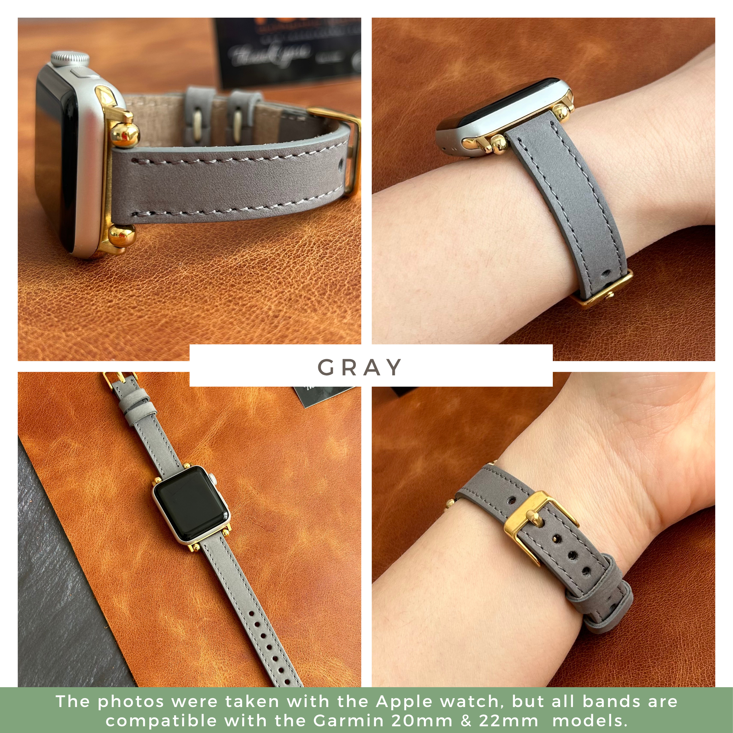 Lederarmbänder für Herren, passend für alle Garmin Smartwatches