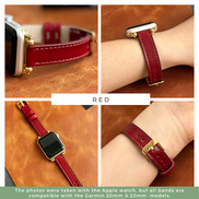 Lederarmbänder für Damen, passend für alle Garmin Smartwatches