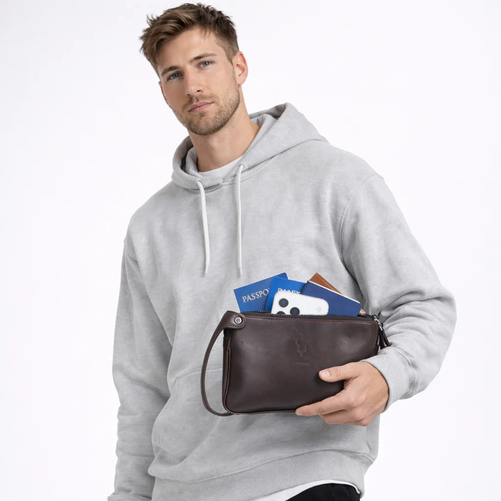 Herrenhandtasche aus Carrera Valdiero Leder
