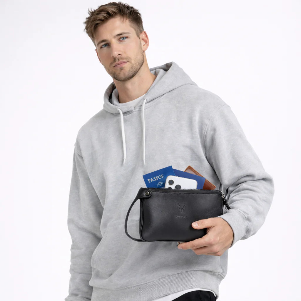 Herrenhandtasche aus Carrera Valdiero Leder