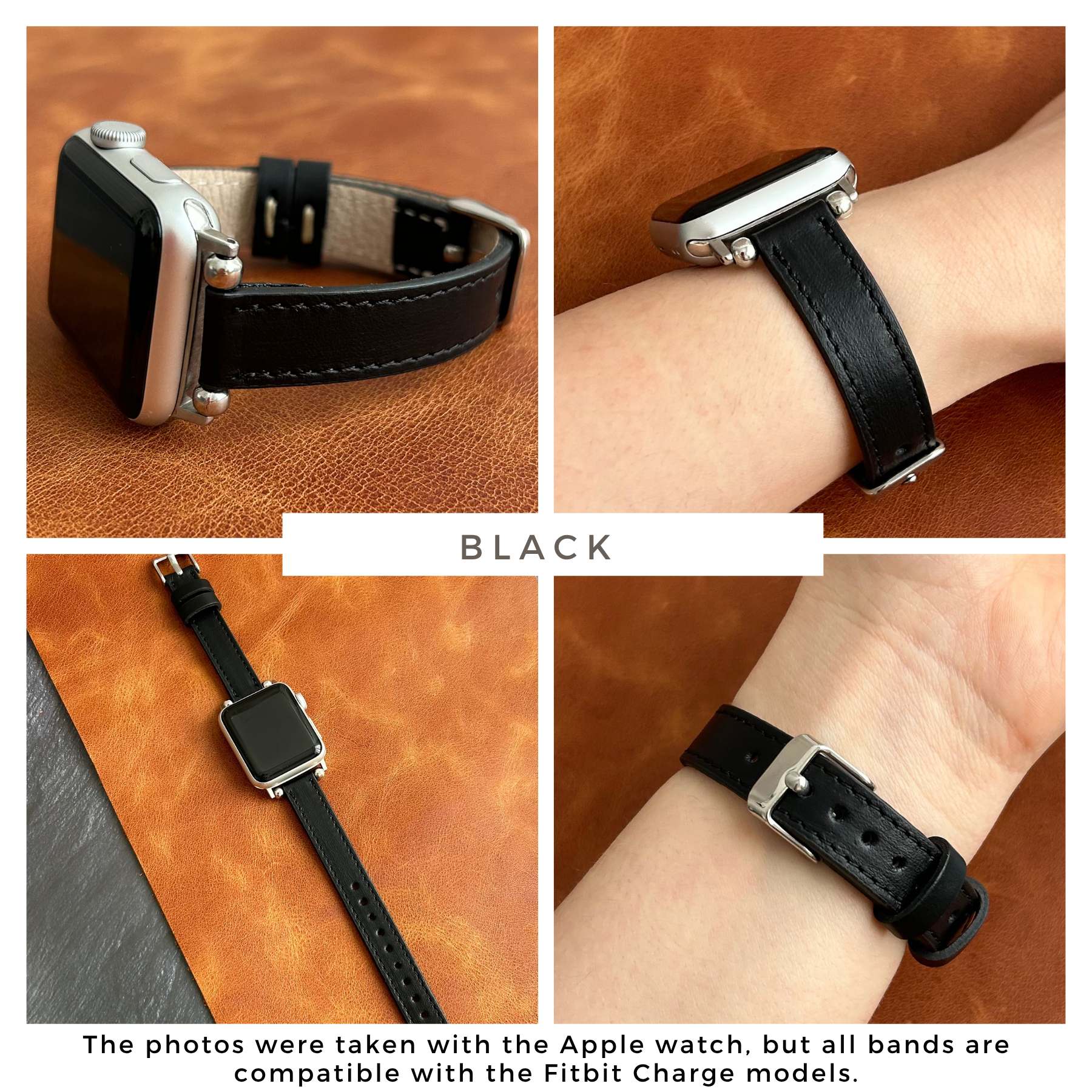 Ferro-Armbänder aus Leder für Fitbit Charge 5 und 6 Uhren