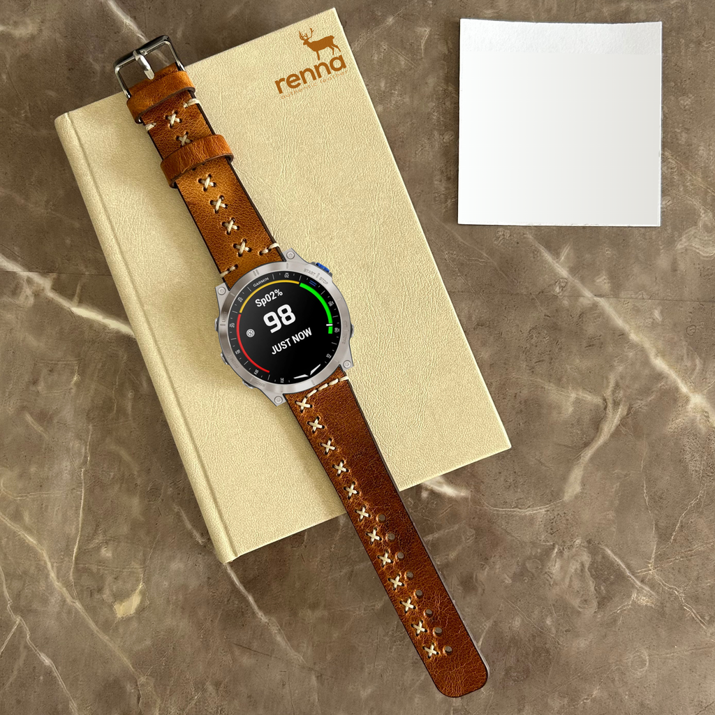 Leather Sport Bands for All Garmin Smart Watches