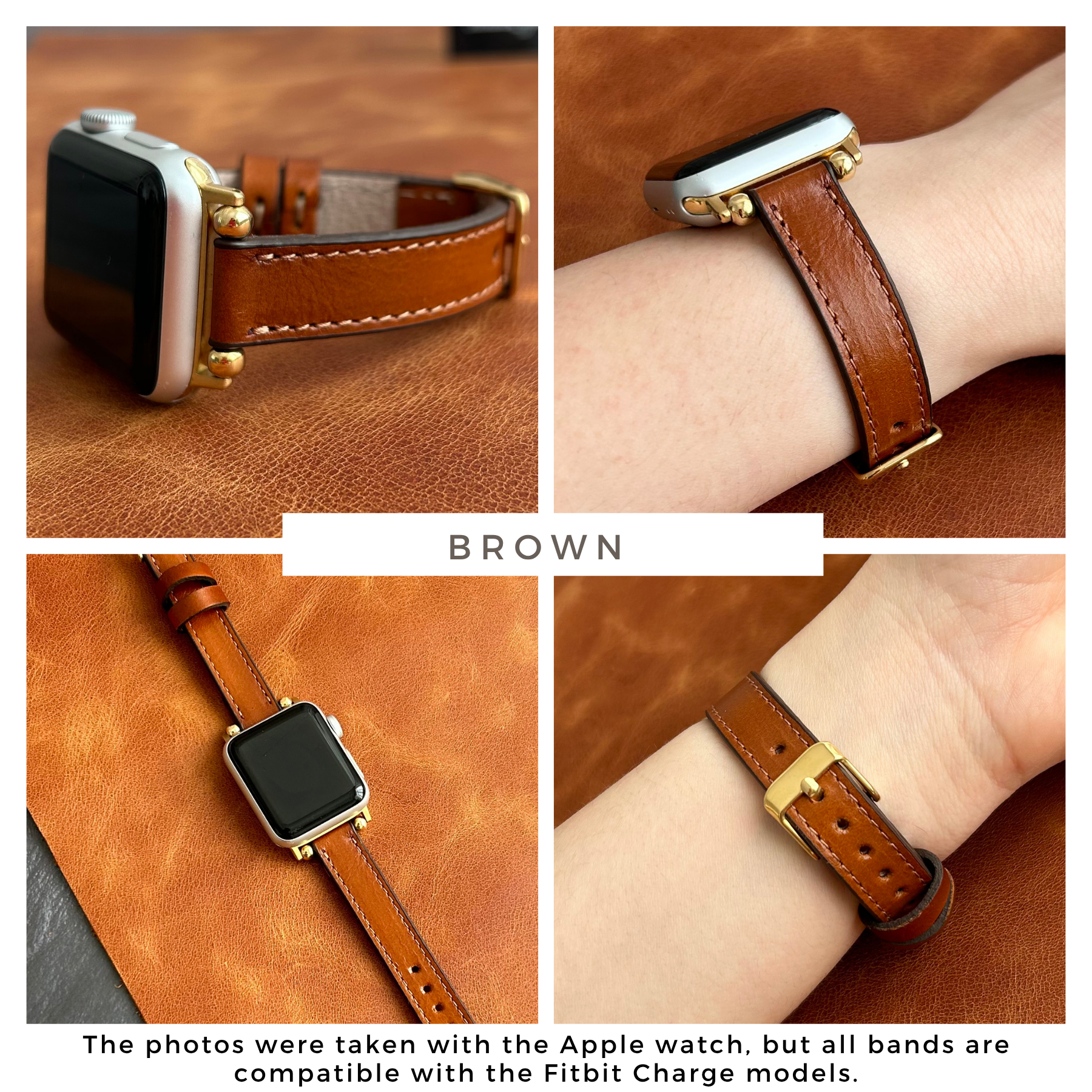 Ferro-Armbänder aus Leder für Fitbit Charge 5 und 6 Uhren