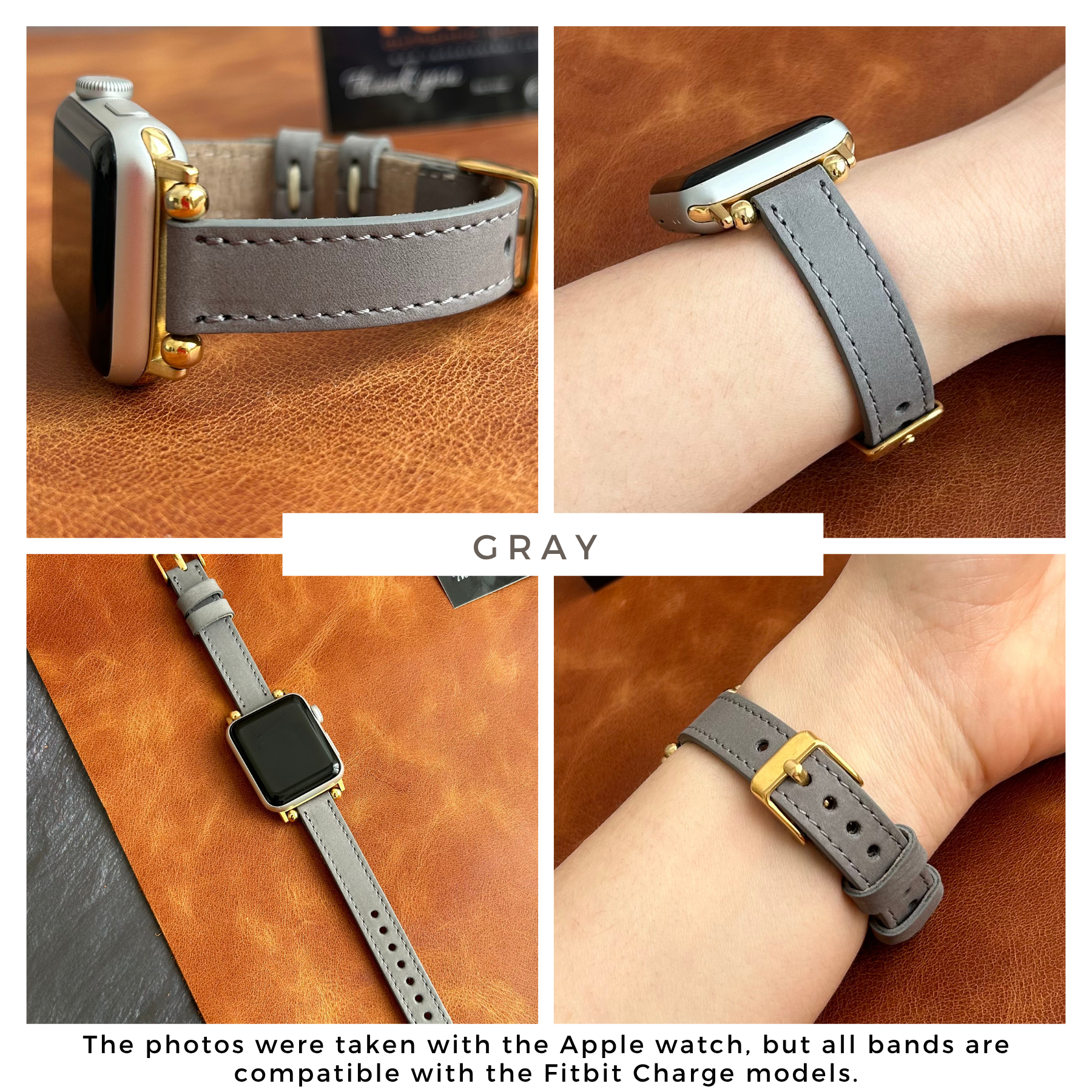 Ferro-Armbänder aus Leder für Fitbit Charge 5 und 6 Uhren