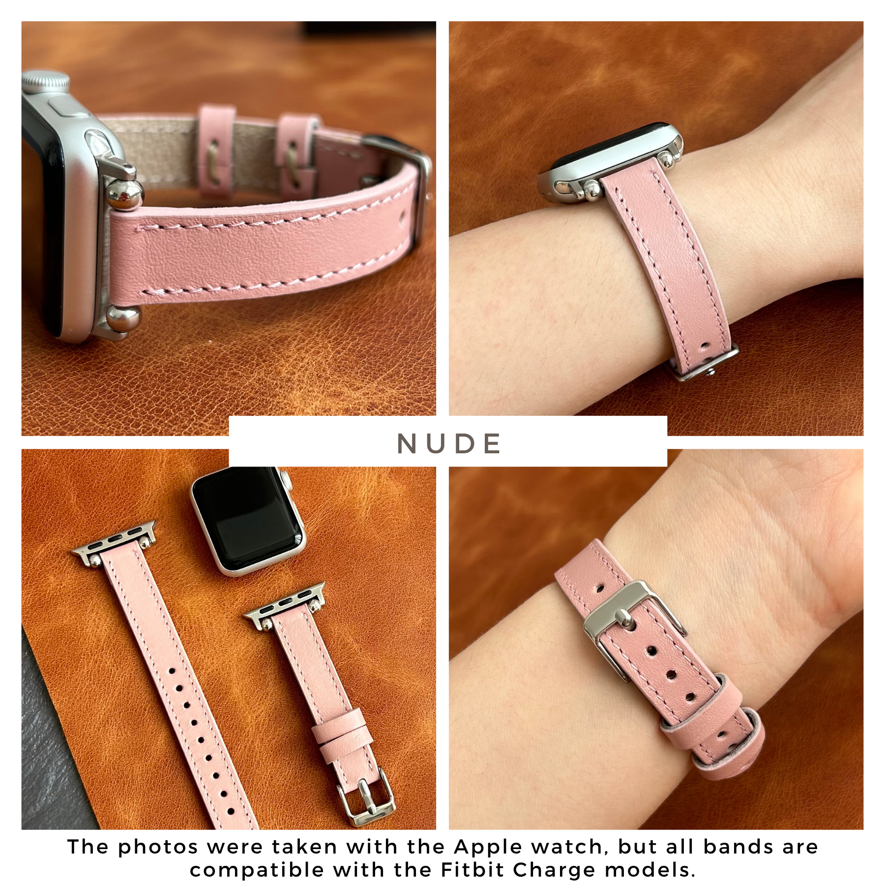 Ferro-Armbänder aus Leder für Fitbit Charge 5 und 6 Uhren