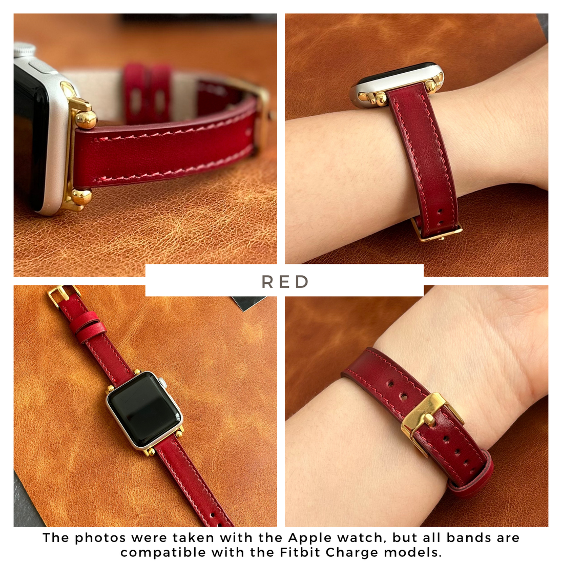 Ferro-Armbänder aus Leder für Fitbit Charge 5 und 6 Uhren