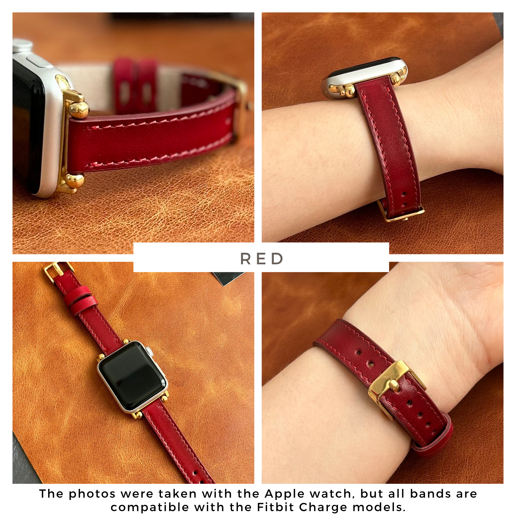 Ferro-Armbänder aus Leder für Fitbit Charge 5 und 6 Uhren