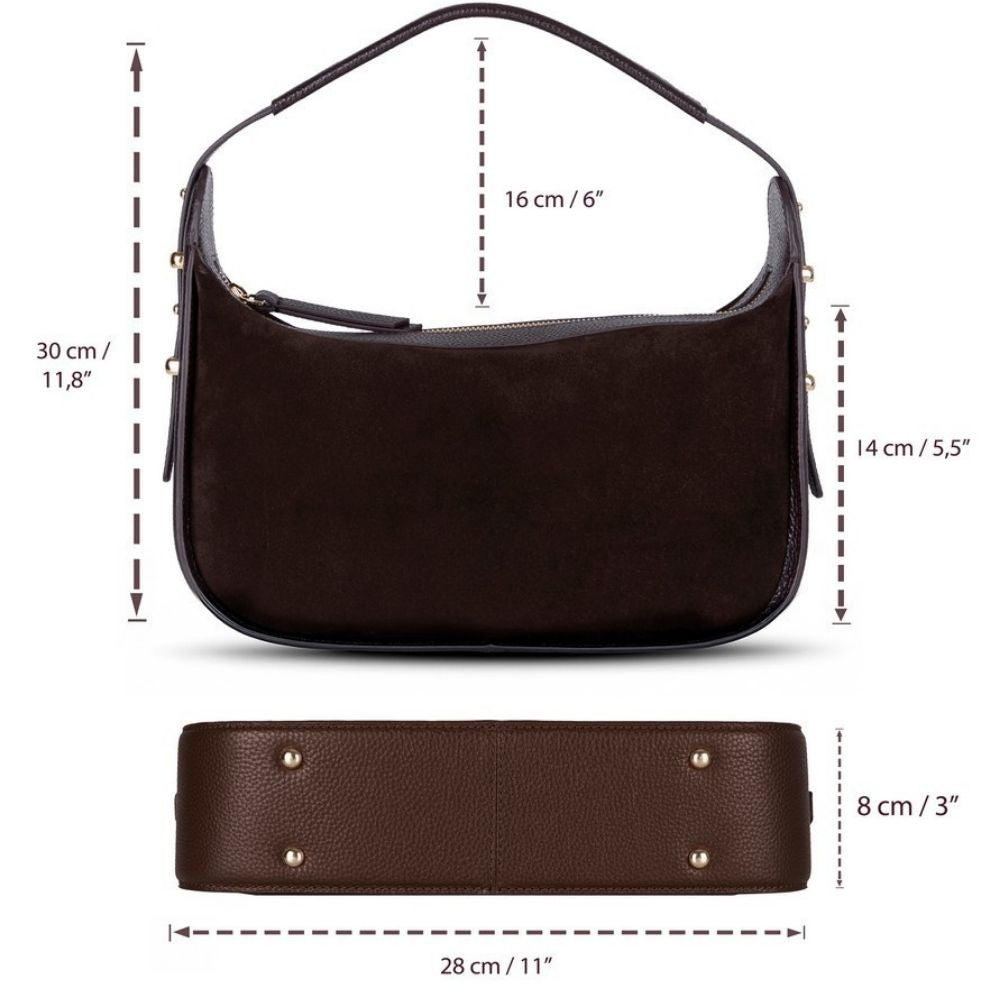 Dolcezza Genuine Suede Leather Women's Shoulder Bag