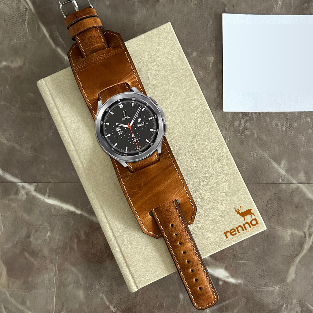 Leather Cuff Bands for Samsung Smart Watches