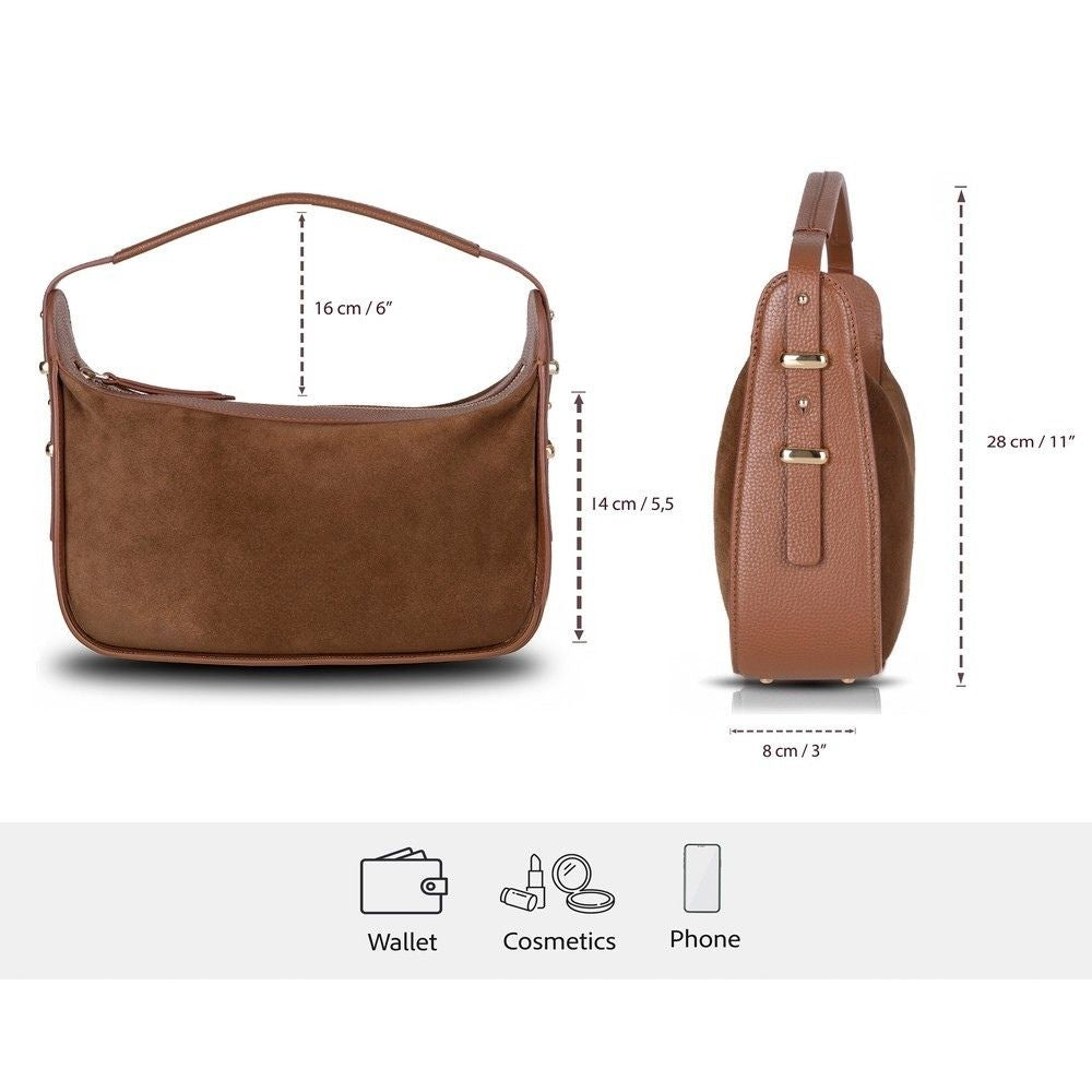 Dolcezza Genuine Suede Leather Women's Shoulder Bag