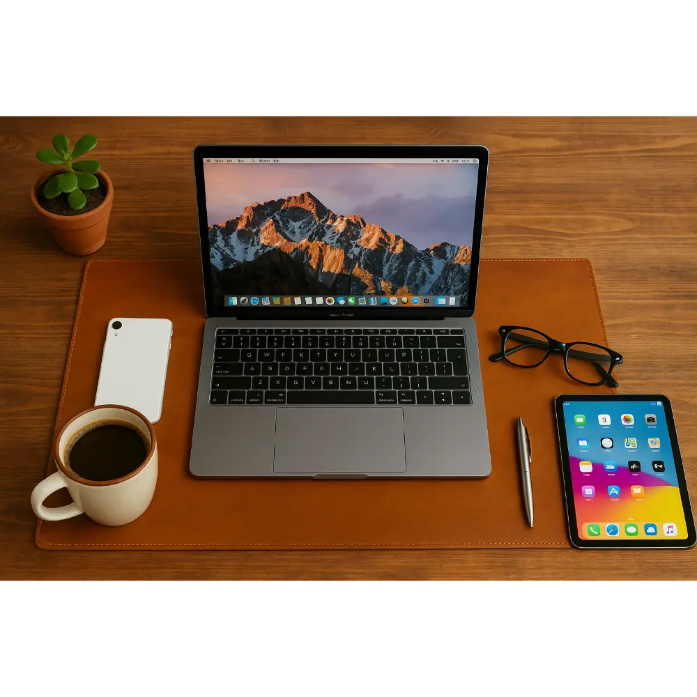Genuine Leather Desk Mat 37x80