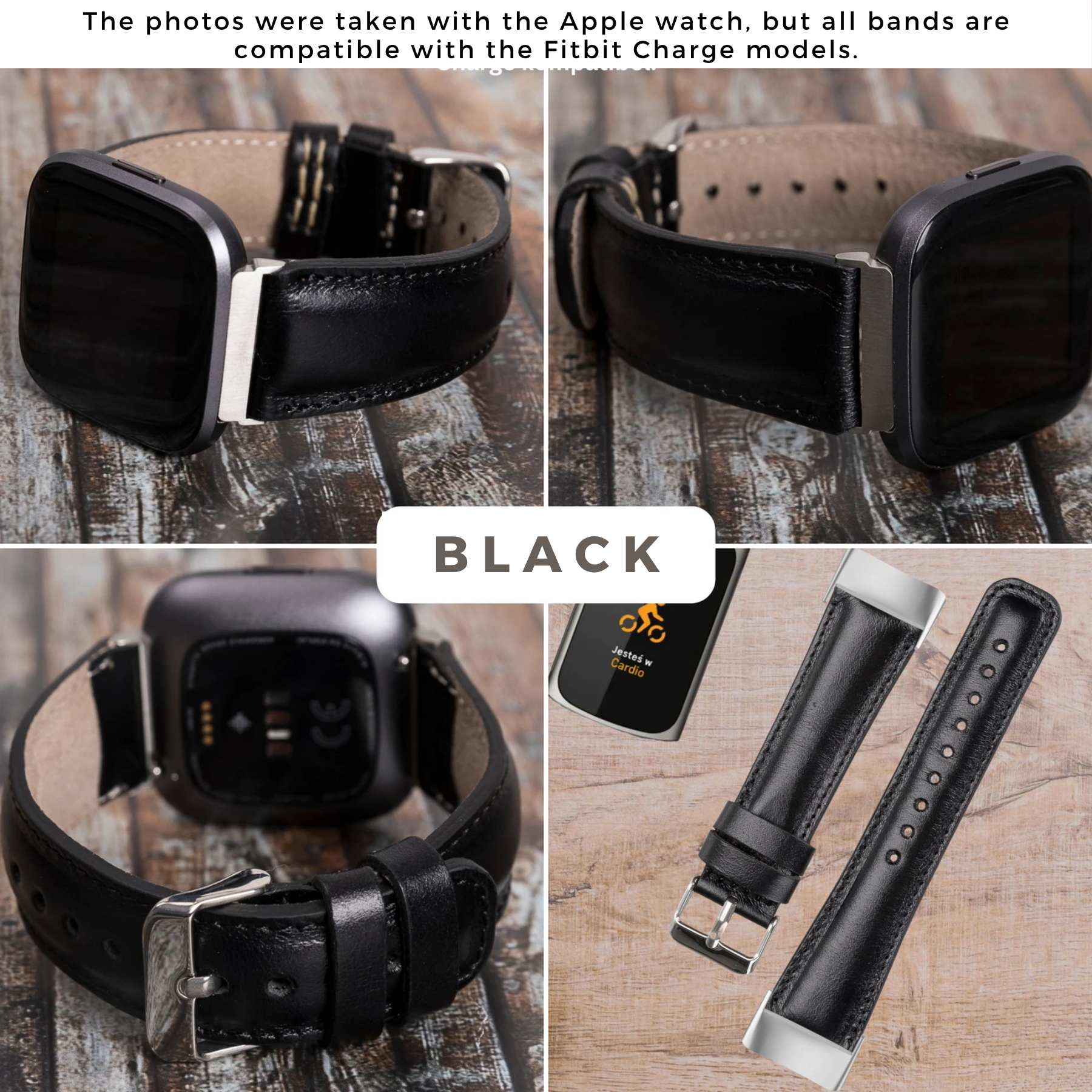 Lederarmbänder für Fitbit Charge 5 und 6 Uhren (18 mm)