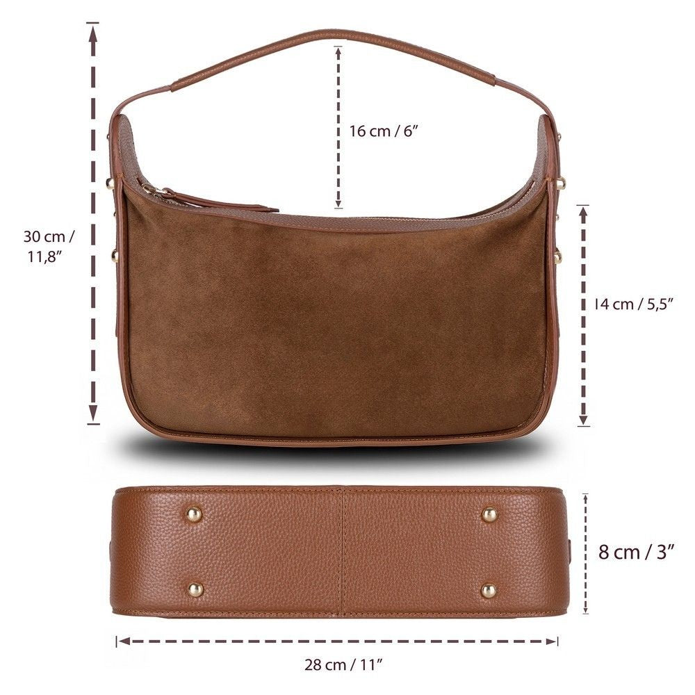 Dolcezza Genuine Suede Leather Women's Shoulder Bag